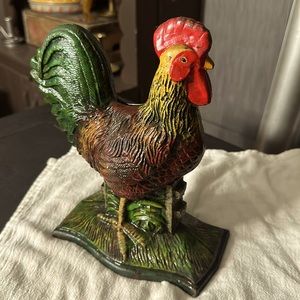 Cast iron chicken bank